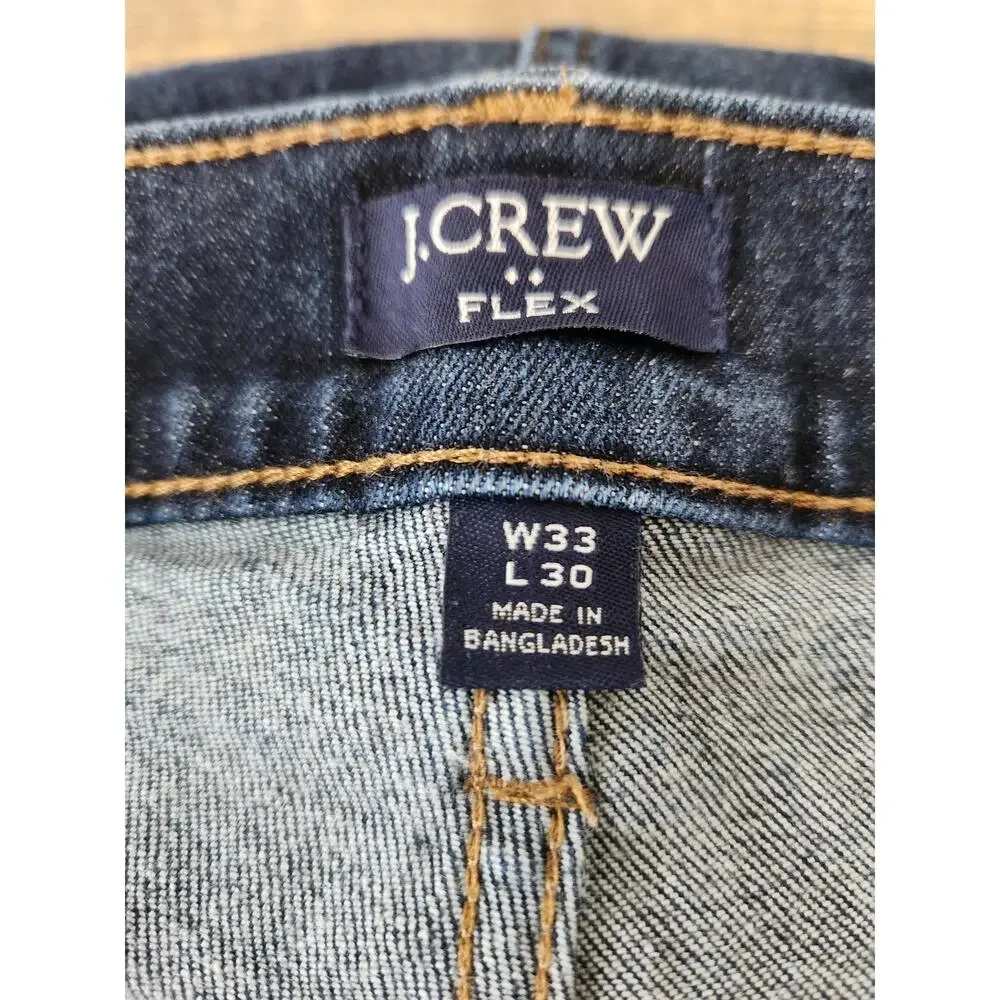 NWOT J. Crew Men's Athletic Slim-Fit Jean In Signature Flex Blue 33/30